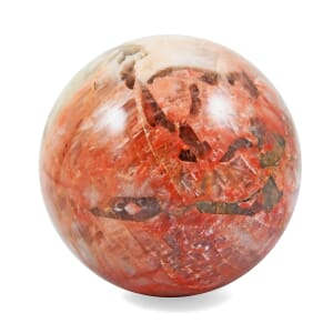Microcline Yellow Sphere -L Approx 907.184ctw with Free Wood Stand 10