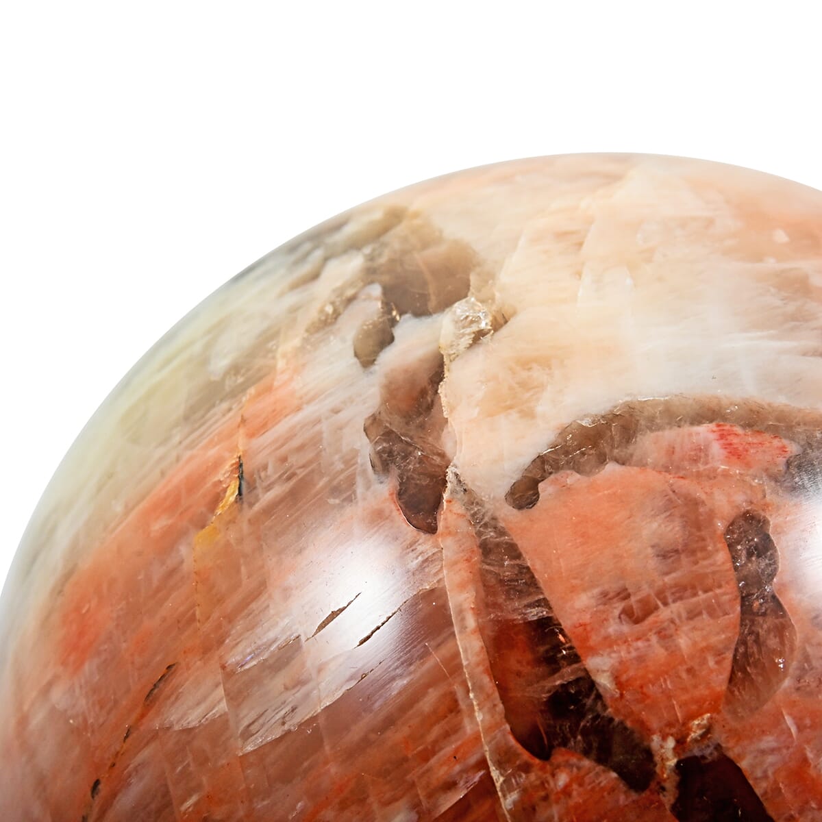 Microcline Yellow Sphere -L Approx 907.184ctw with Free Wood Stand 10 image number 2