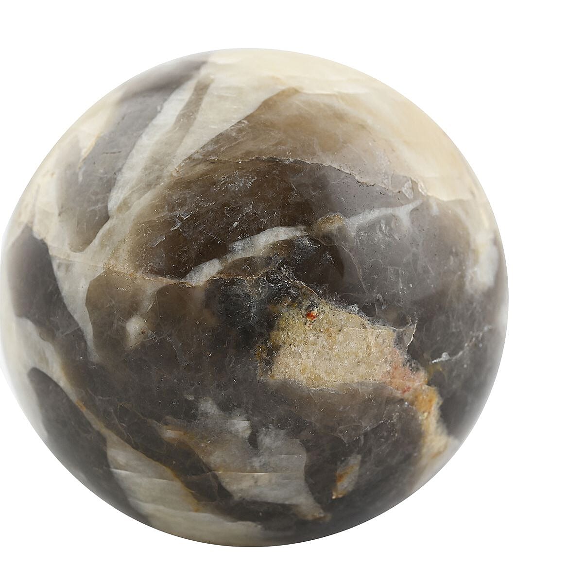 Microcline Yellow Sphere -M Approx 536.5ctw with Free Wood Stand 10 image number 2