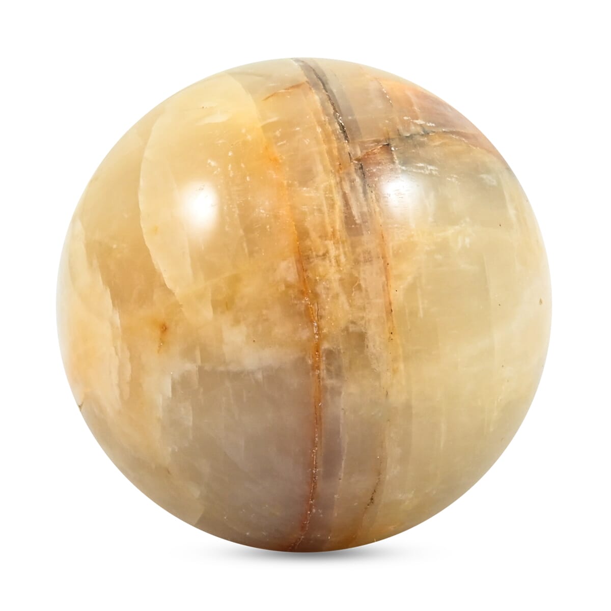 Microcline Yellow Sphere -S Approx 312ctw with Free Wood Stand 10 image number 0