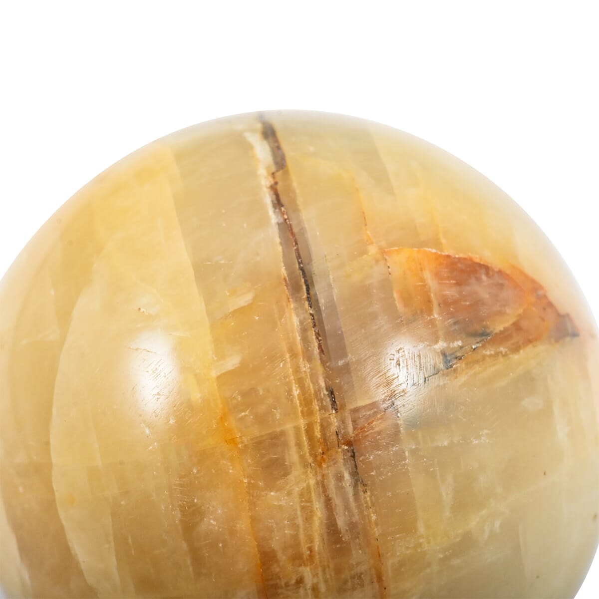 Microcline Yellow Sphere -S Approx 312ctw with Free Wood Stand 10 image number 2