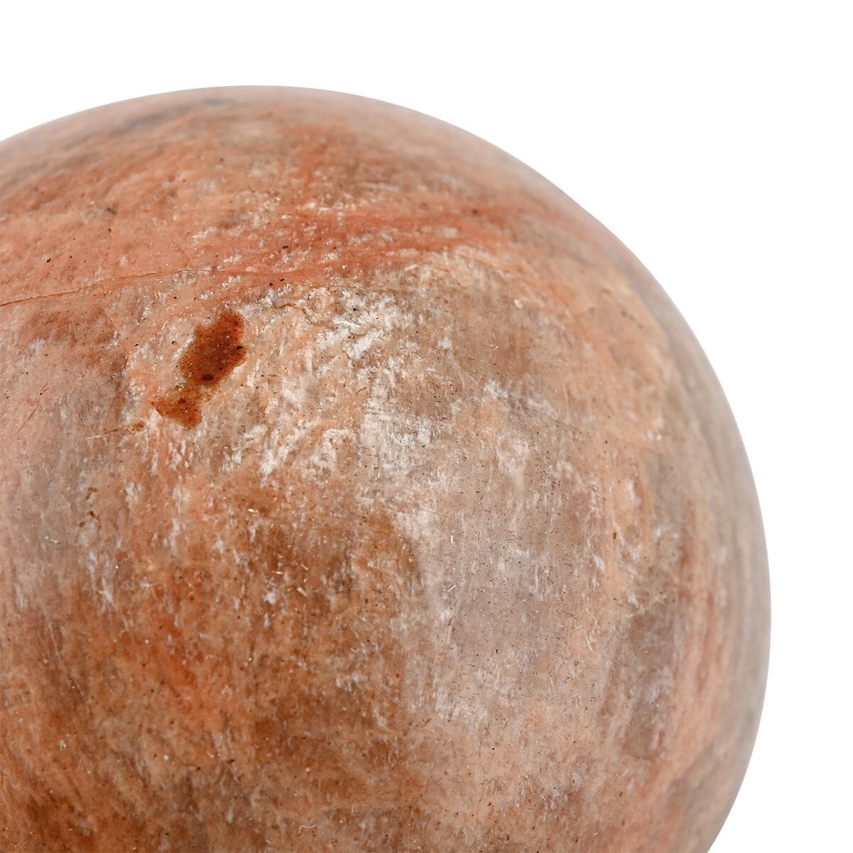 Moonstone Red Sphere -S Approx 907.184ctw with Free Wood Stand 10 image number 2