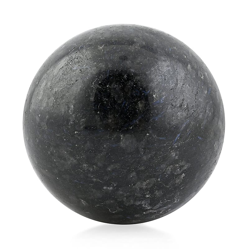Nuummite Sphere -L Approx 2948ctw with Free Wood Stand 4