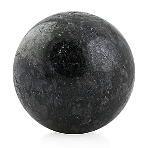 Nuummite Sphere -M Approx 2267ctw with Free Wood Stand 4