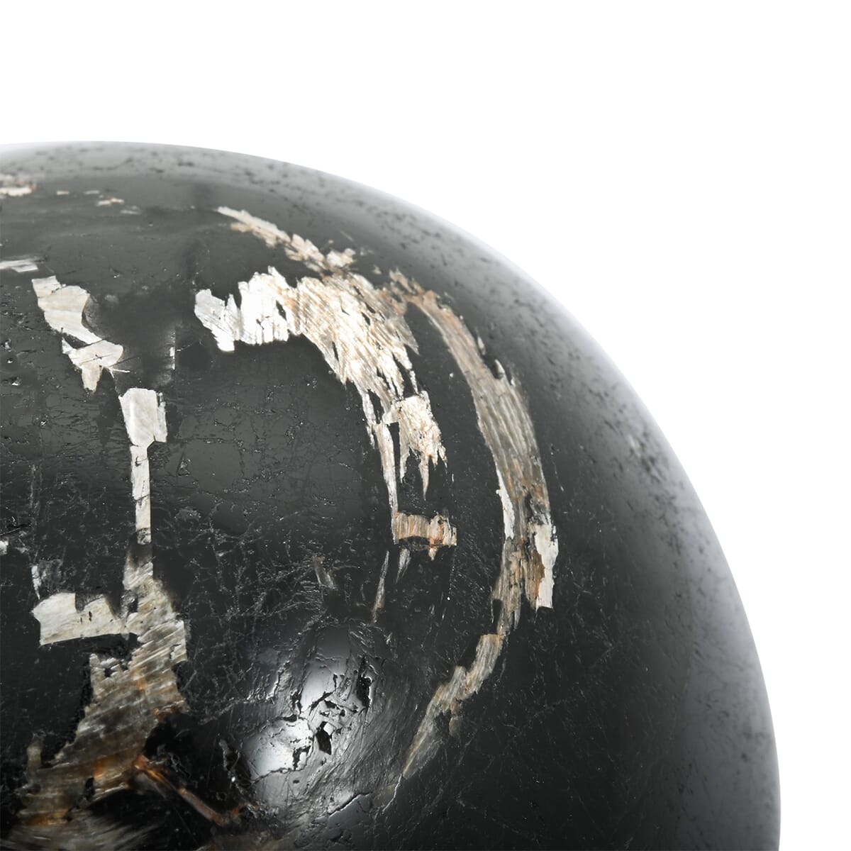 Tourmaline Black Sphere -L Approx 2267ctw with Free Wood Stand 10 image number 2