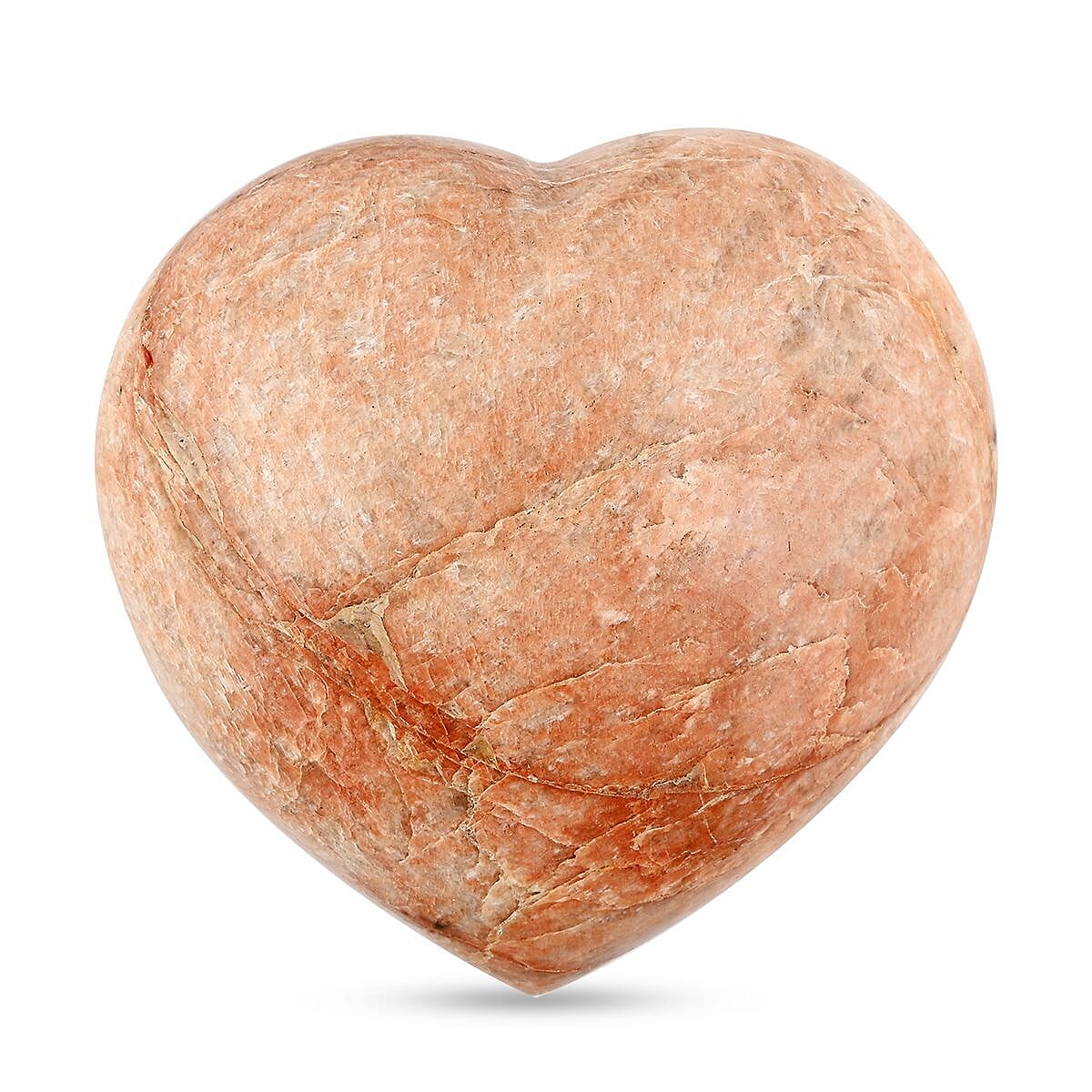 Orange Moonstone Heart -L Approx 1360.776ctw