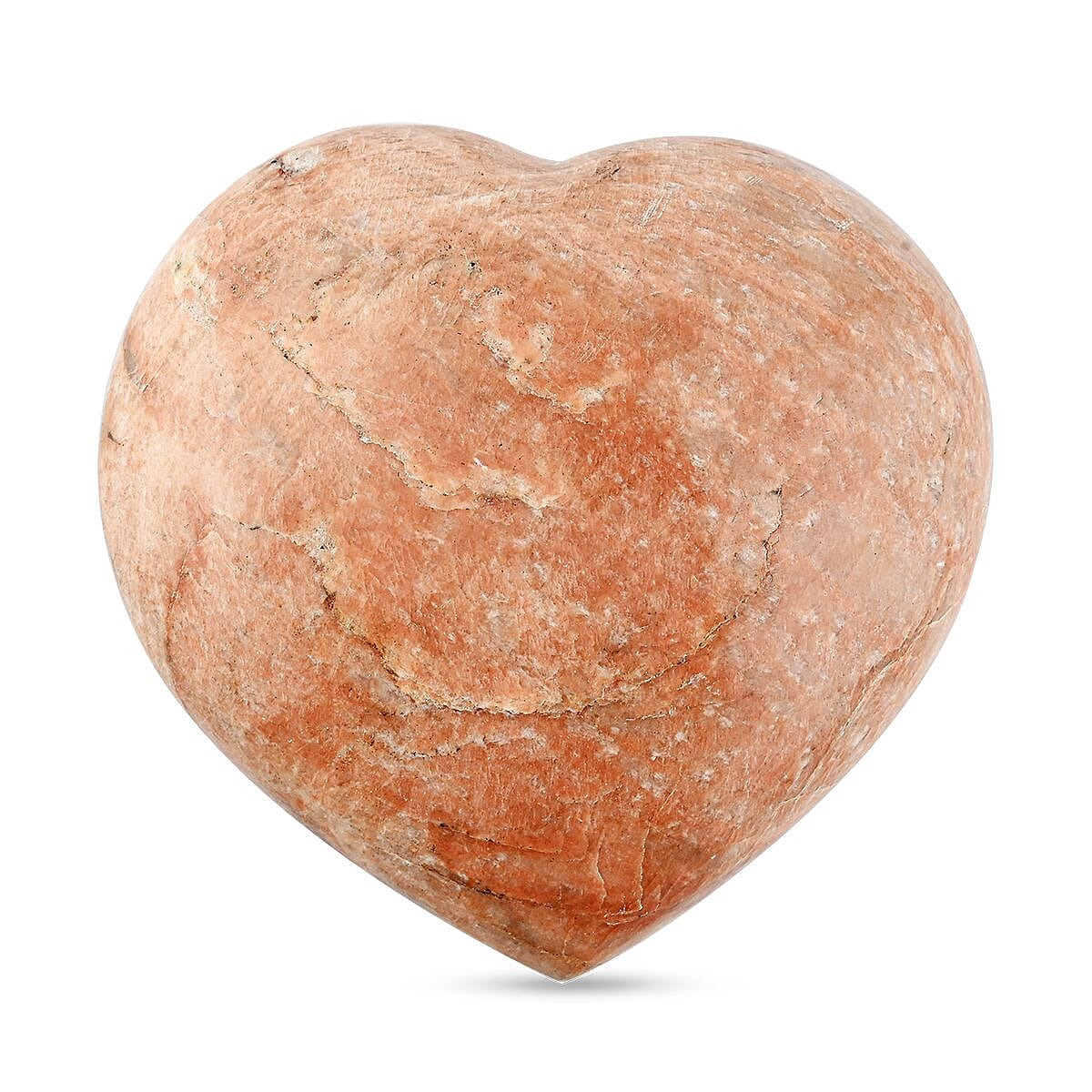 Orange Moonstone Heart -L Approx 1360.776ctw