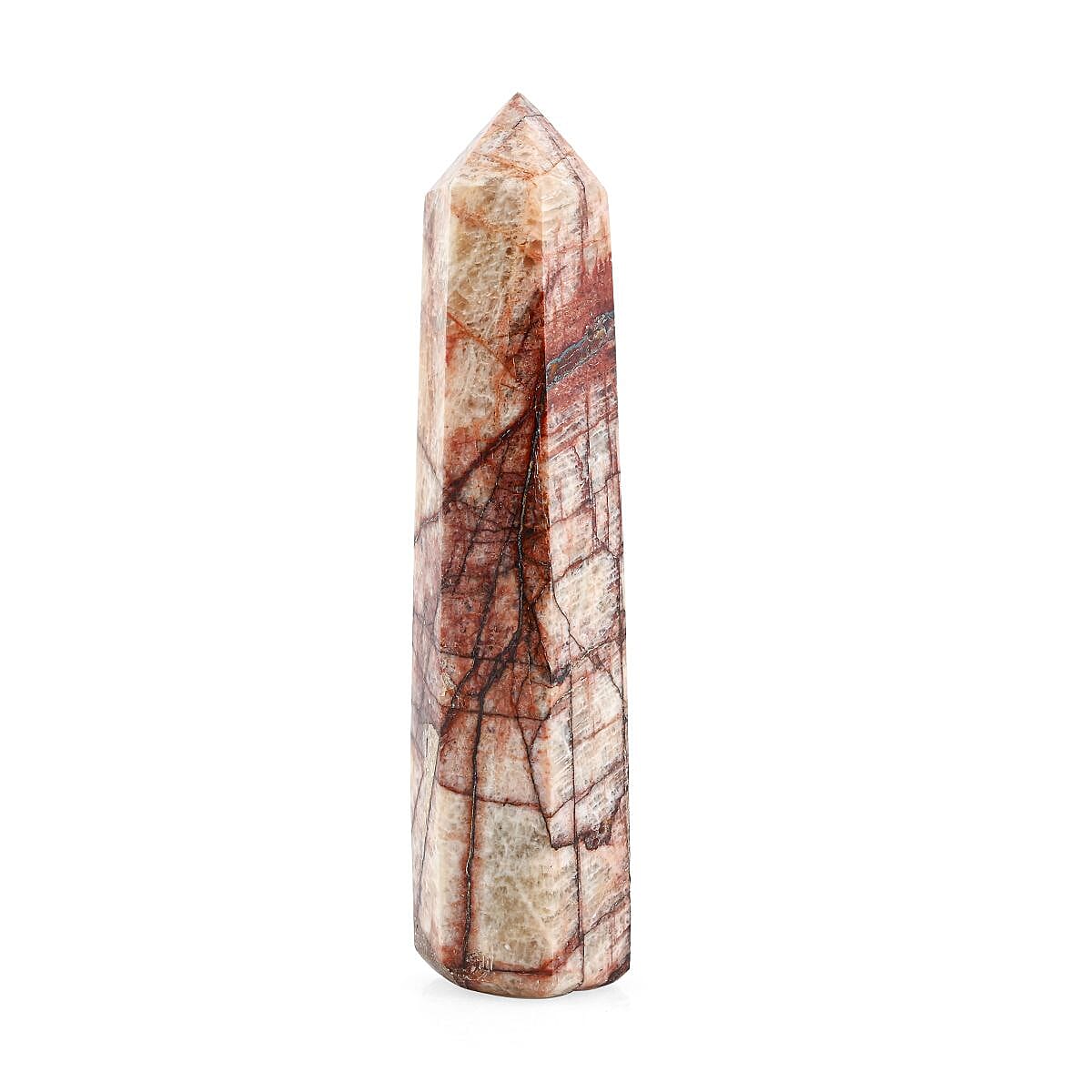 Pink Feldspar Prism Tower -L Approx 907.184ctw