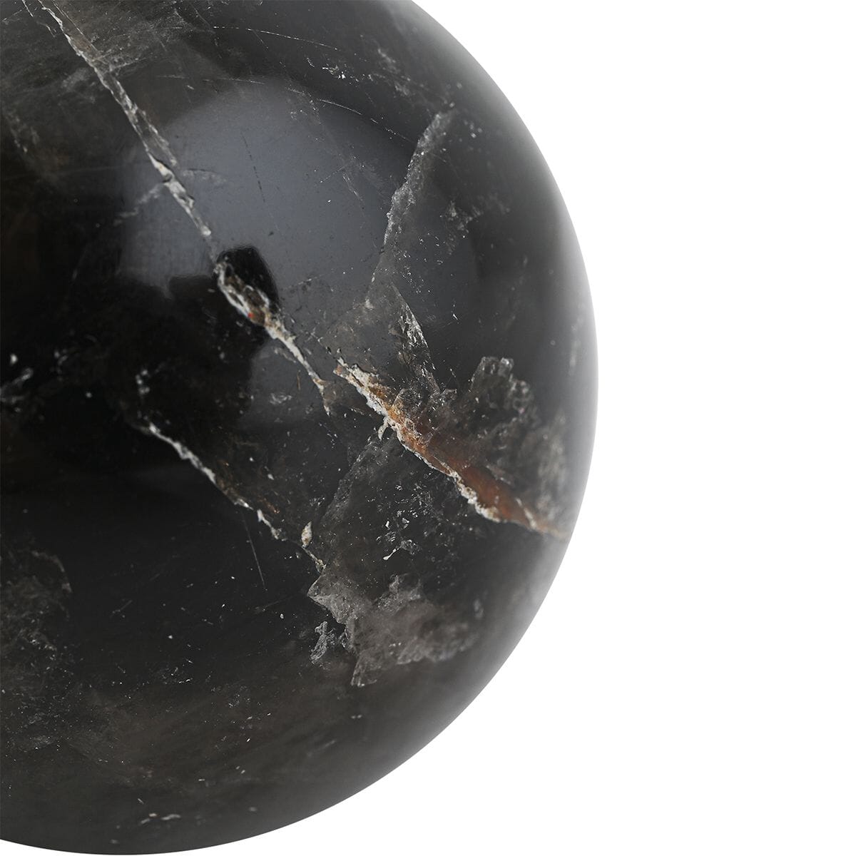 Smocky Quartz Sphere -M Approx 822ctw with Free Wood Stand 10 image number 2