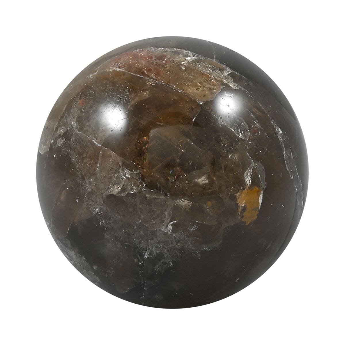 Smocky Quartz Sphere -S Approx 549ctw with Free Wood Stand 10 image number 0