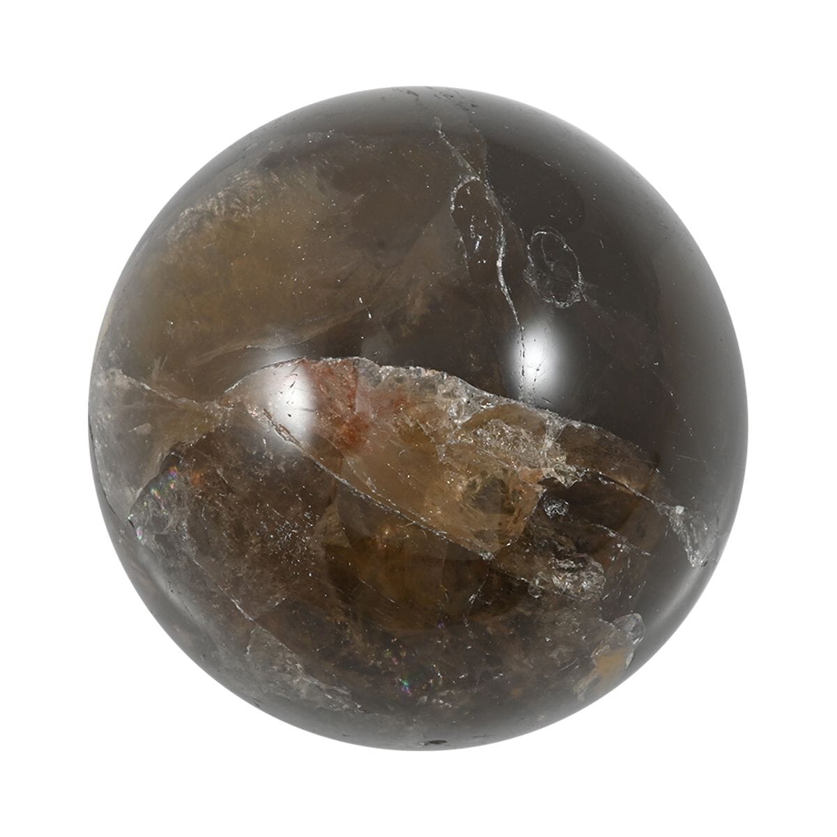 Smocky Quartz Sphere -S Approx 549ctw with Free Wood Stand 10 image number 1