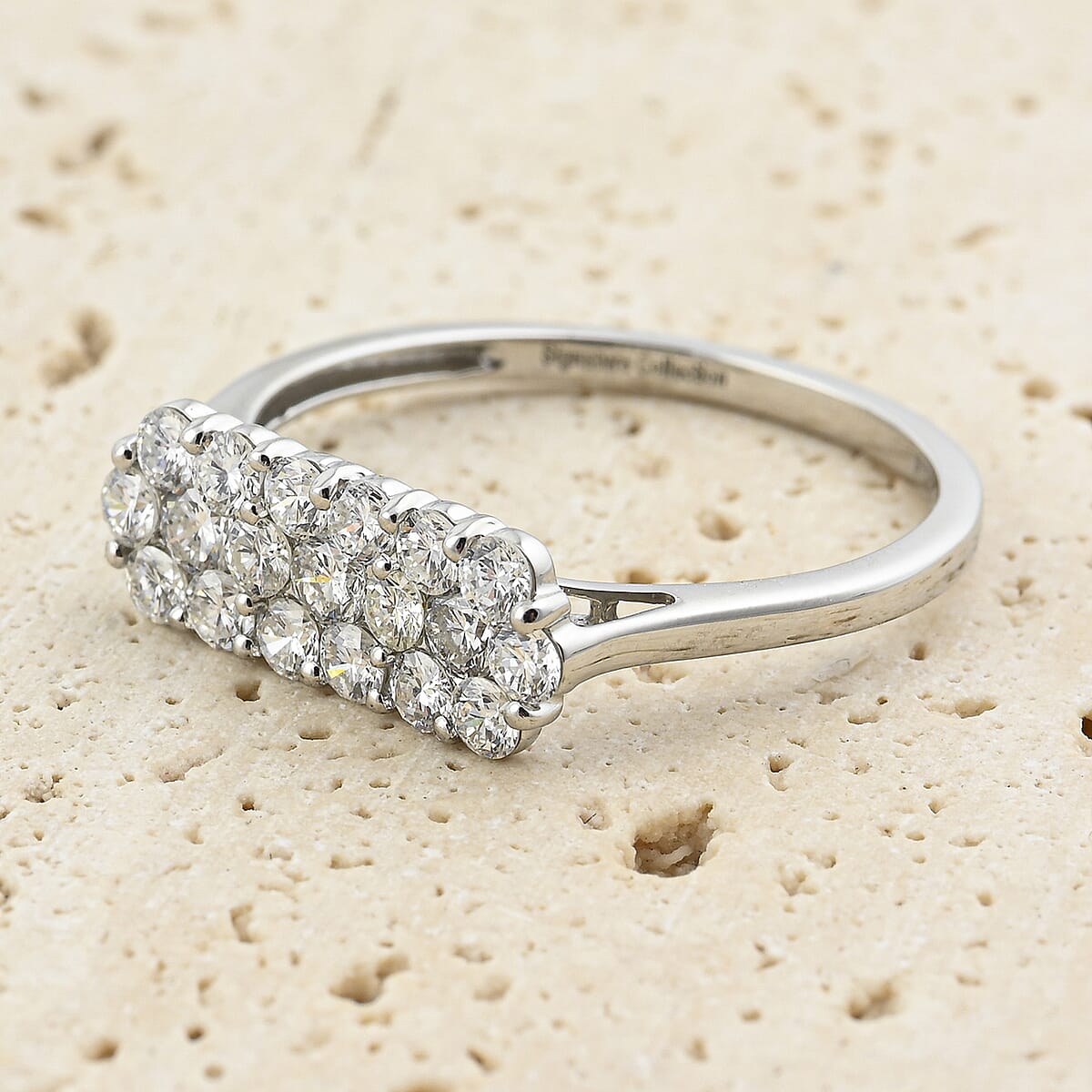 900 Platinum Diamond (G-H, SI) Ring (Size 10.5) 1.05 ctw image number 1