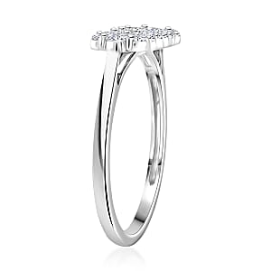 900 Platinum Diamond (G-H, SI) Ring (Size 11.5) 1.05 ctw