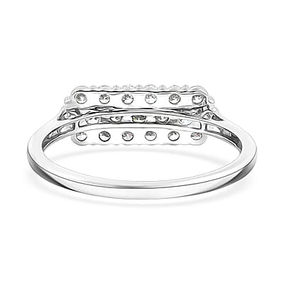 900 Platinum Diamond (G-H, SI) Ring (Size 12.0) 1.05 ctw
