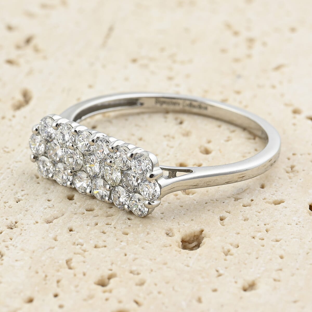 Diamond G-H SI 1.05 ctw Ring in 900 Platinum (Size 6.0) image number 1