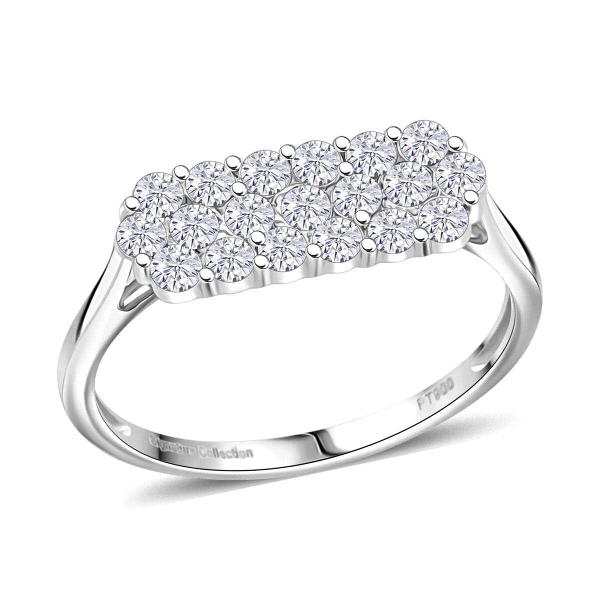 Diamond G-H SI 1.05 ctw Ring in 900 Platinum (Size 6.5) image number 0