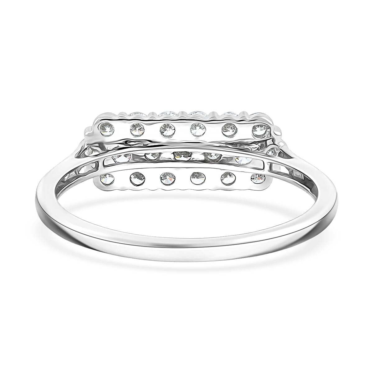 900 Platinum Diamond (G-H, SI) Ring (Size 8.5) 1.05 ctw image number 4