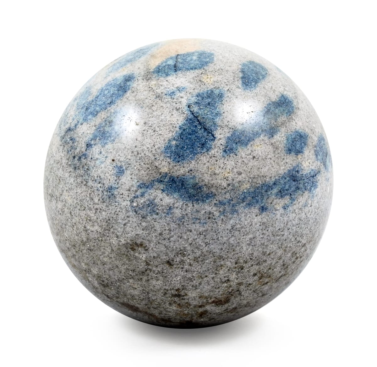Quartz Blue Sphere -L Approx 2267ctw with Free Wood Stand 4 image number 0