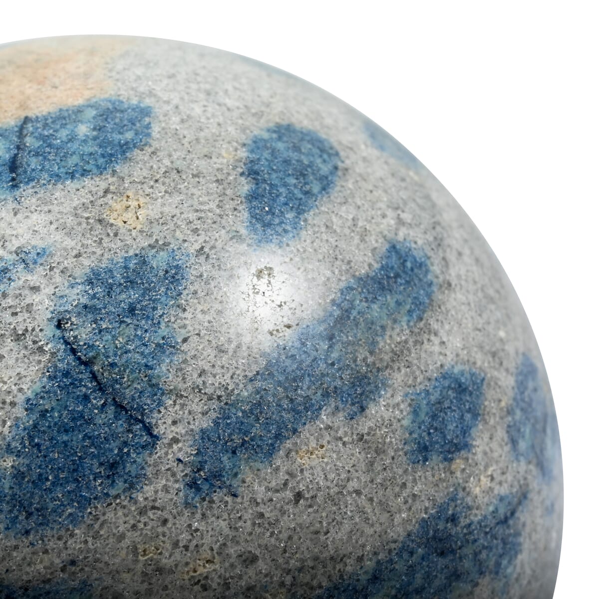 Quartz Blue Sphere -L Approx 2267ctw with Free Wood Stand 4 image number 2