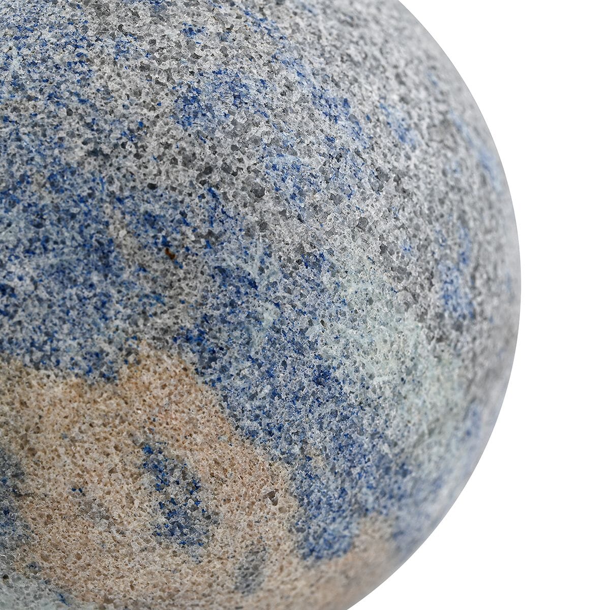 Quartz Blue Sphere -S Approx 907ctw with Free Wood Stand 4 image number 2