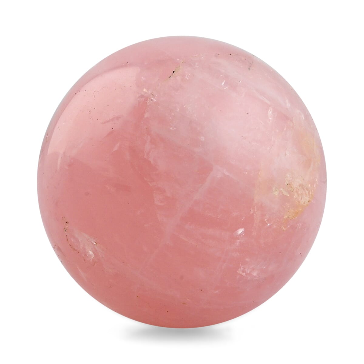 Rose Quartz Sphere -M Approx 680ctw with Free Wood Stand 10 image number 0