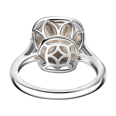 J Francis Embellished with Zirconia by Swarovski 5.00 ctw Ring in Platinum Over Sterling Silver (Size 6.75)