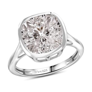 J Francis Embellished with Zirconia by Swarovski 5.00 ctw Ring in Platinum Over Sterling Silver (Size 7.25)