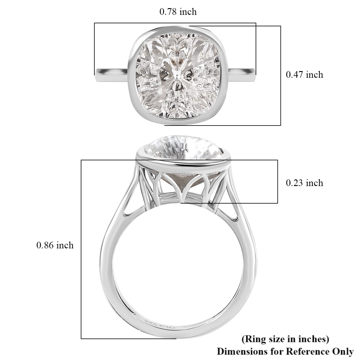 J Francis Embellished with Zirconia by Swarovski 5.00 ctw Ring in Platinum Over Sterling Silver (Size 7.25) image number 5