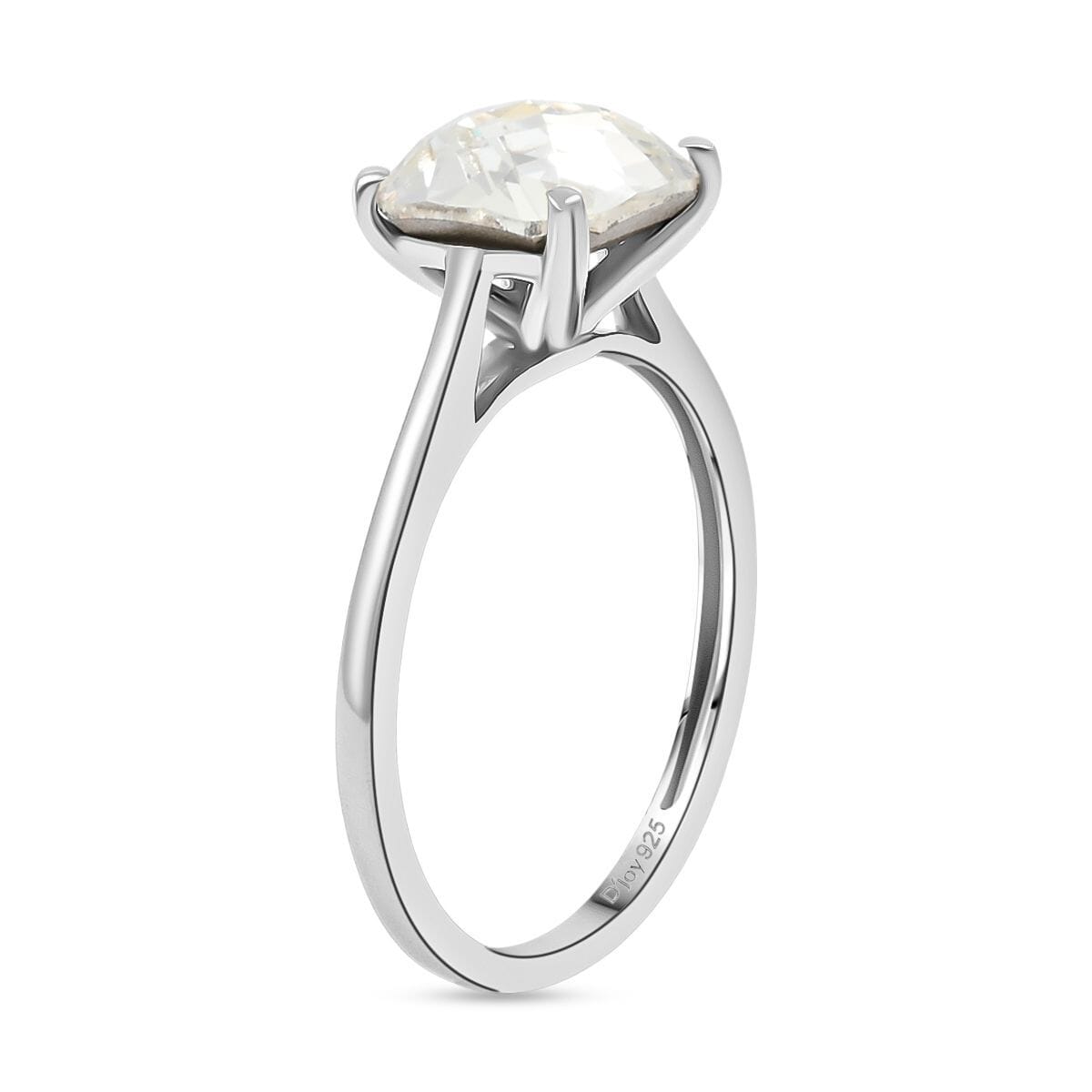 J Francis Embellished with Crystal by Swarovski Ring in Platinum Over Sterling Silver (Size 5.0) image number 2