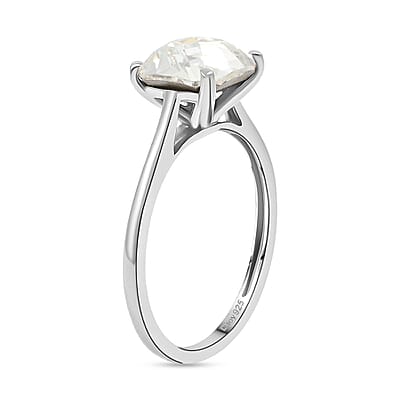 J Francis Embellished with Crystal by Swarovski Ring in Platinum Over Sterling Silver (Size 5.0)