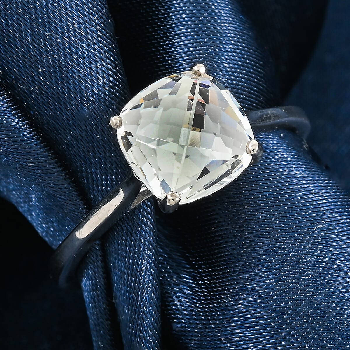 J Francis Embellished with Crystal by Swarovski Ring in Platinum Over Sterling Silver (Size 7.0) image number 1