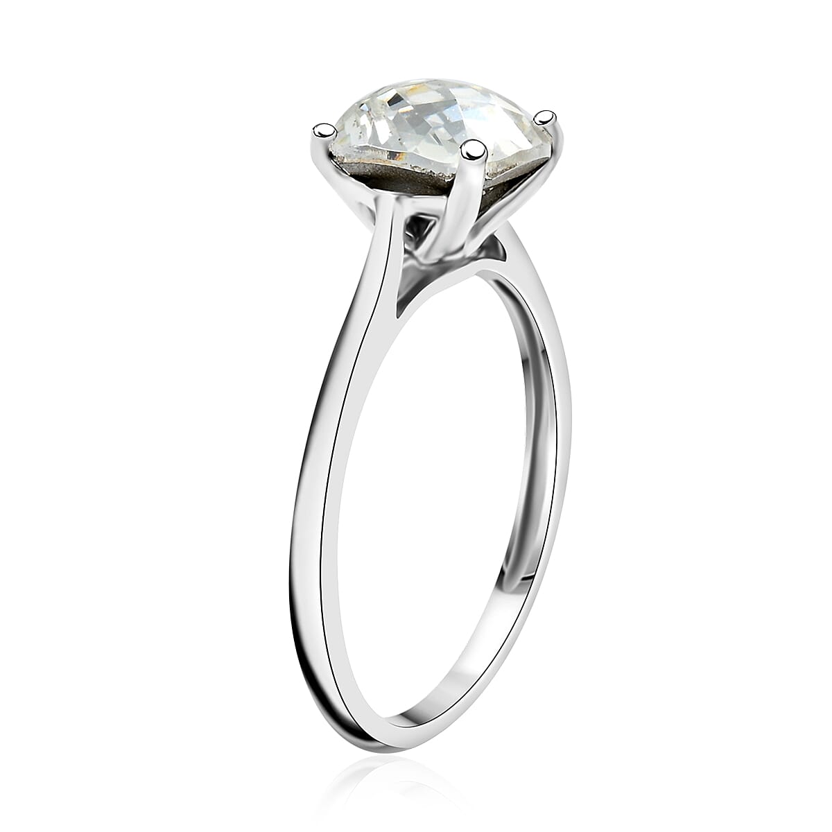 J Francis Embellished with Crystal by Swarovski Ring in Platinum Over Sterling Silver (Size 7.0) image number 3