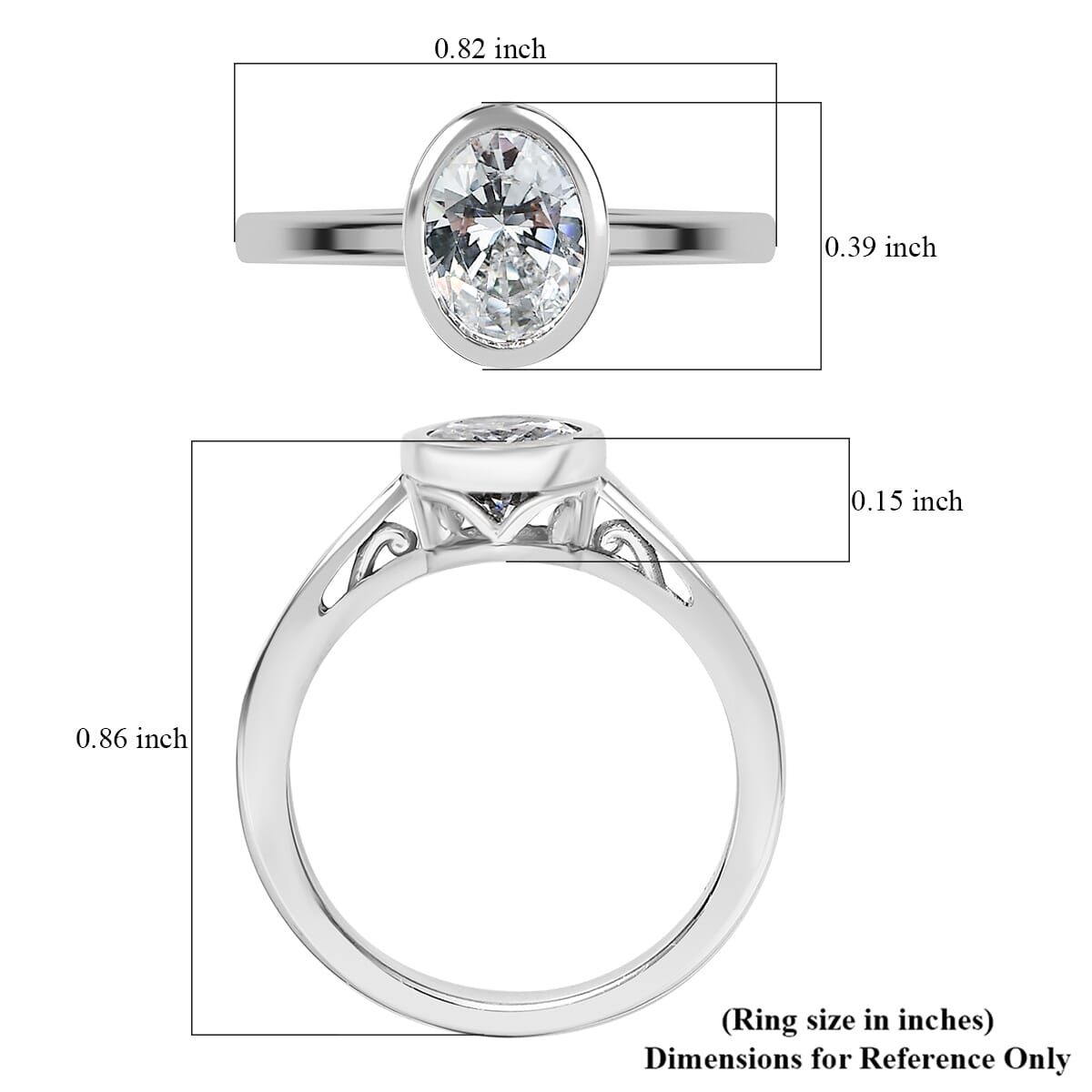 J Francis Embellished with Zirconia by Swarovski 1.50 ctw Ring in Platinum Over Sterling Silver (Size 6.0) image number 5