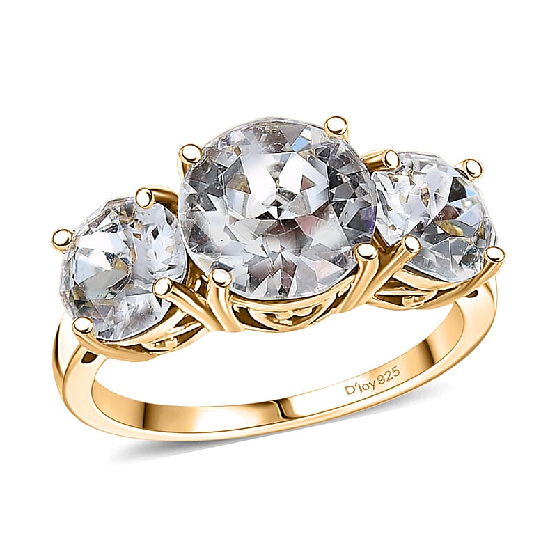 J Francis Embellished with Crystal by Swarovski Ring in Platinum Over Sterling Silver (Size 5.0)