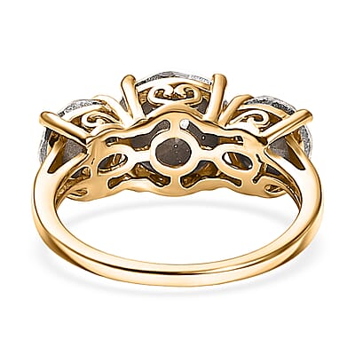 J Francis Embellished with Crystal by Swarovski Ring in Platinum Over Sterling Silver (Size 5.0)