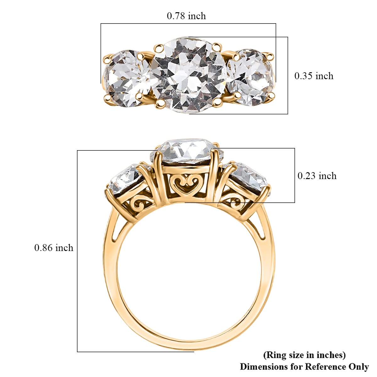 J Francis Embellished with Crystal by Swarovski Ring in Platinum Over Sterling Silver (Size 5.0) image number 5