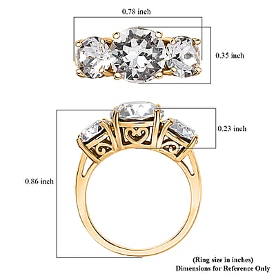 J Francis Embellished with Crystal by Swarovski Ring in Platinum Over Sterling Silver (Size 5.0)
