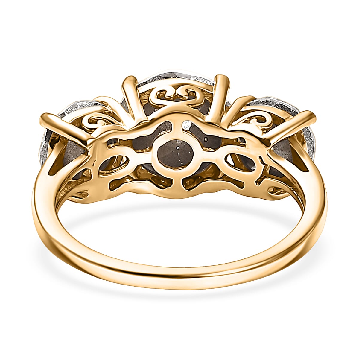 J Francis Embellished with Crystal by Swarovski Ring in Platinum Over Sterling Silver (Size 5.75) image number 4