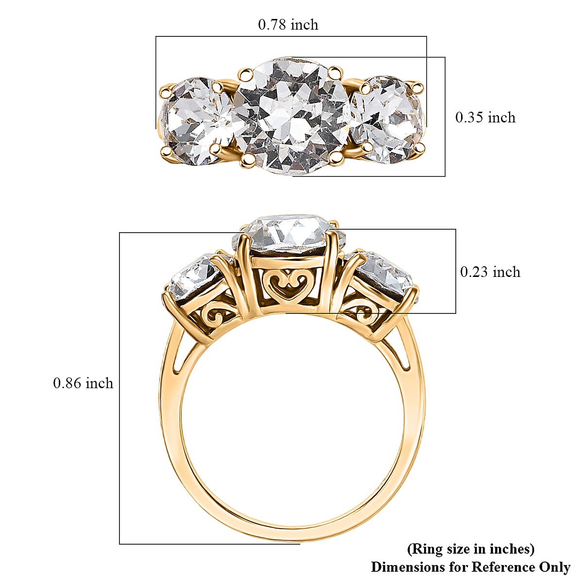 J Francis Embellished with Crystal by Swarovski Ring in Platinum Over Sterling Silver (Size 6.0) image number 5