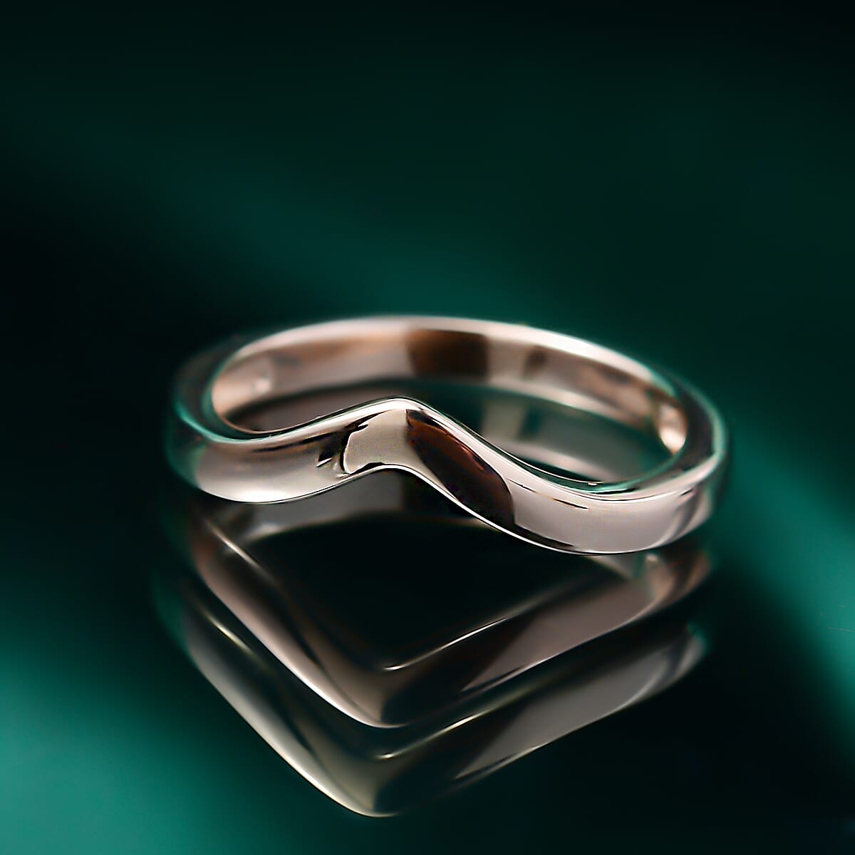 18K Vermeil RG Over Sterling Silver Chevron Ring (Size 5.0) (2 g) image number 1