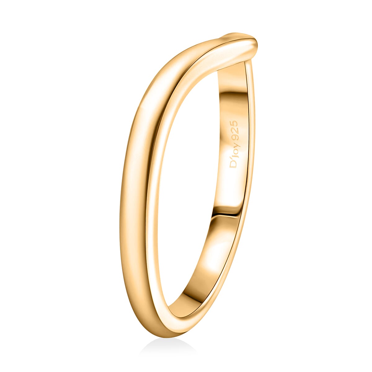 Chevron Ring in 18K Vermeil Yellow Gold Over Sterling Silver (Size 7.0) 2 Grams image number 3