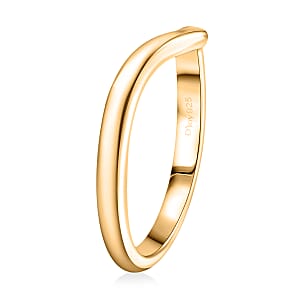 Chevron Ring in 18K Vermeil Yellow Gold Over Sterling Silver (Size 7.0) 2 Grams