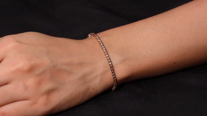 D'Joy Natural Champagne Diamond 2.00 ctw Tennis Bracelet in 18K Vermeil Rose Gold Over Sterling Silver (7.25 In)