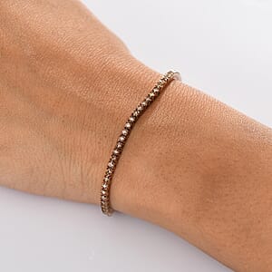 D'Joy Natural Champagne Diamond 2.00 ctw Tennis Bracelet in 18K Vermeil Rose Gold Over Sterling Silver (7.25 In)