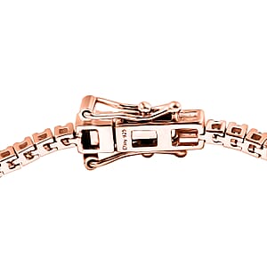 D'Joy Natural Champagne Diamond 2.00 ctw Tennis Bracelet in 18K Vermeil Rose Gold Over Sterling Silver (7.25 In)