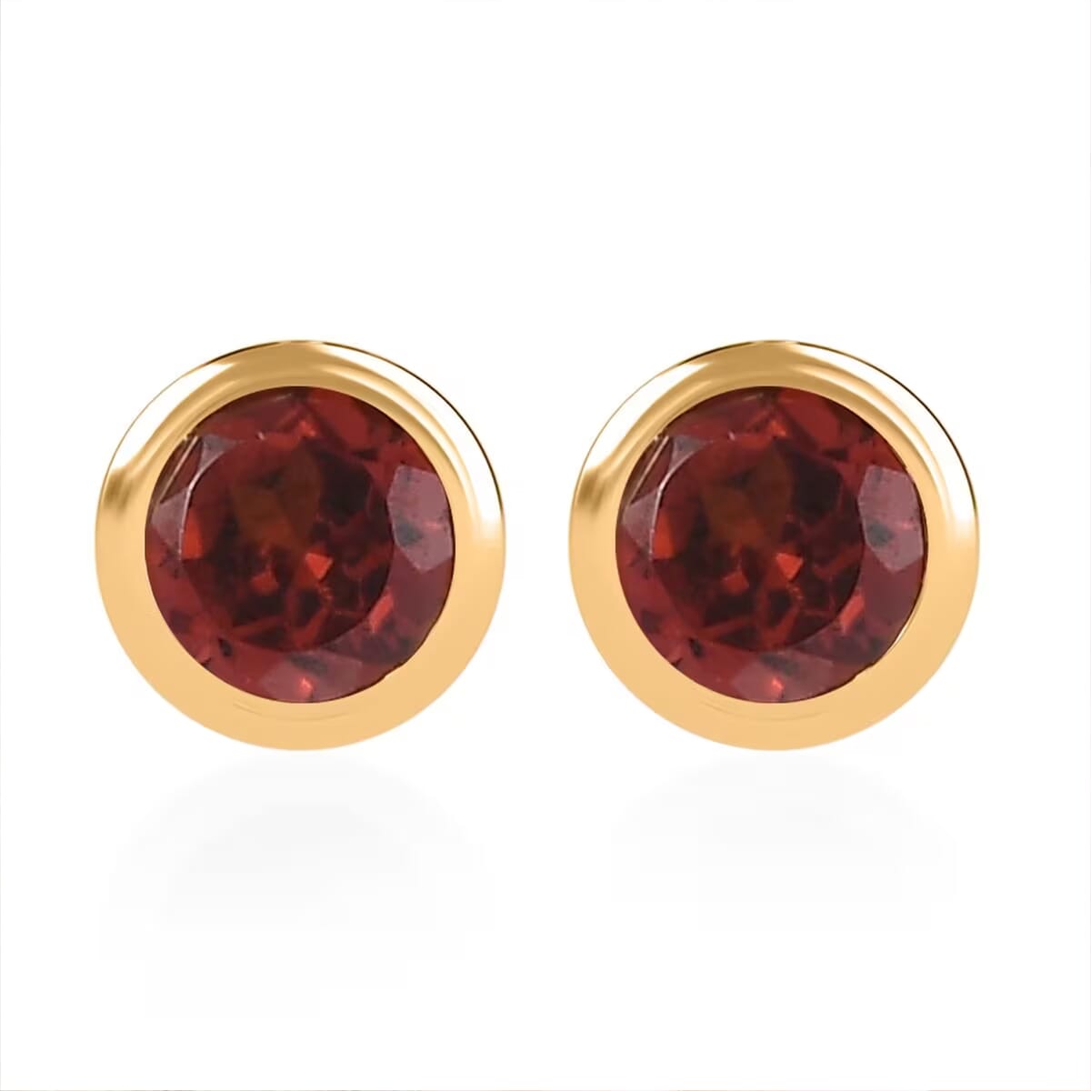 D'Joy Mozambique Garnet 0.65 ctw Stud Earrings in 18K Vermeil Yellow Gold Over Sterling Silver image number 0