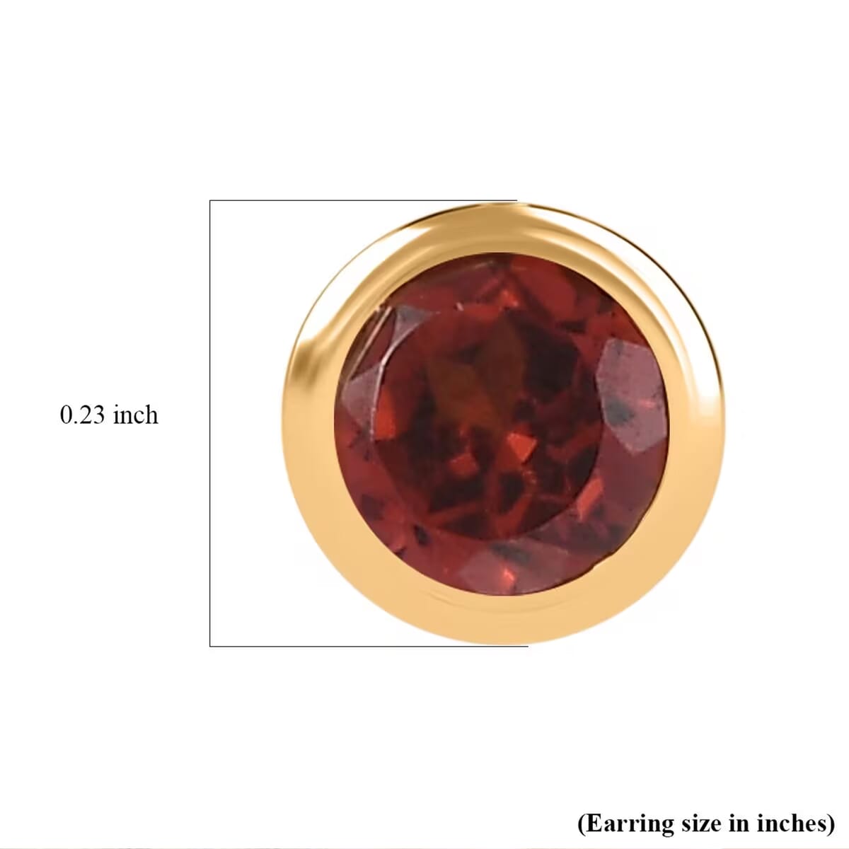D'Joy Mozambique Garnet 0.65 ctw Stud Earrings in 18K Vermeil Yellow Gold Over Sterling Silver image number 7