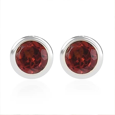 Mozambique Garnet / January / Rhodium Over Sterling Silver - Product card gallery slide 1 (10177126400313)