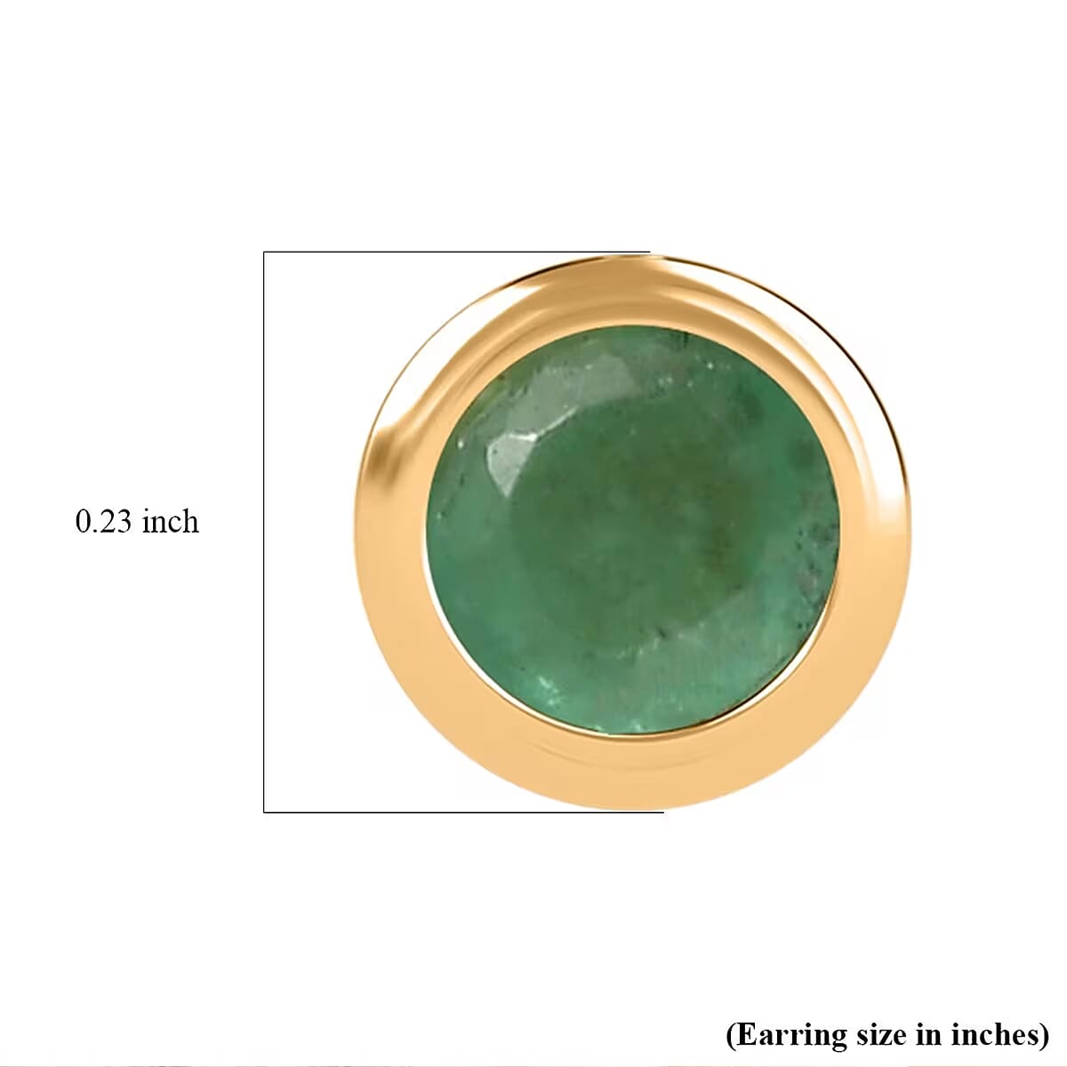 D'Joy Poke Free Kagem Zambian Emerald 0.50 ctw Stud Earrings in 18K Vermeil Yellow Gold Over Sterling Silver image number 7