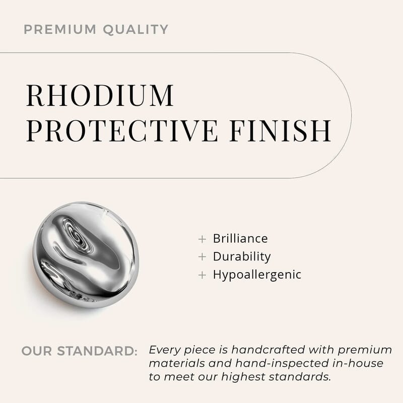 D'Joy Poke Free Freshwater Pearl Stud Earrings in Rhodium Over Sterling Silver